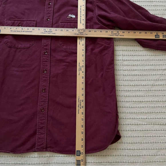 Vintage 90s L.L. Bean fishing lure chamois cloth button up shirt - Picture 5 of 5